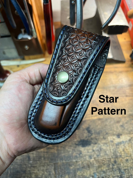 Decorative flap Multi Tool Custom Leather Case / Lined