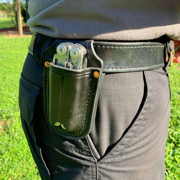 Leather Folding Knife / Multitool Sheath Design and Construction