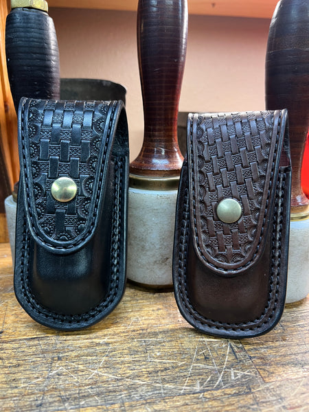 Decorative flap Multi Tool Custom Leather Case / Lined