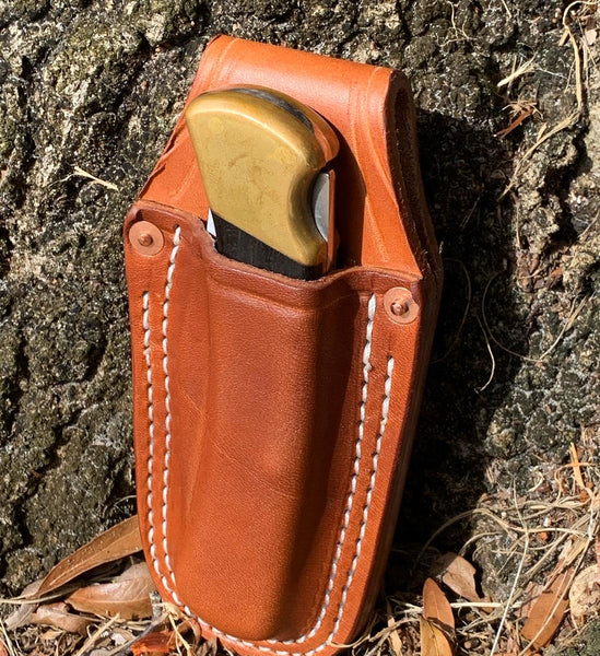 Leather Folding Knife / Multitool Sheath Design and Construction