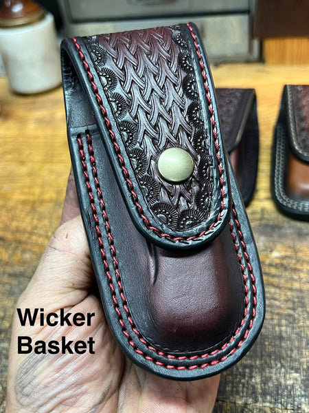 Decorative flap Multi Tool Custom Leather Case / Lined