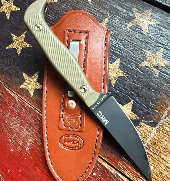 Fixed Blade Knife Sleeve with Slim Clip (Large)