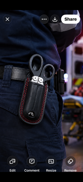 EMS Trauma Shear / Multi Tool Custom Combo Leather Sheath
