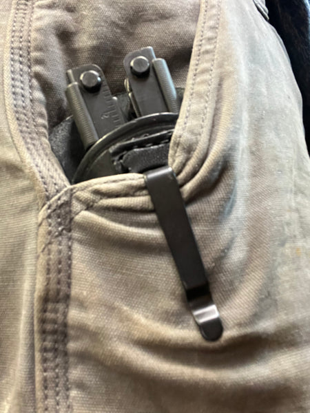 Folding Knife / Multitool Pocket Sheath with Clip