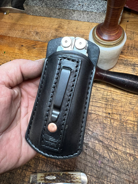 Folding Knife / Multitool Pocket Sheath with Clip