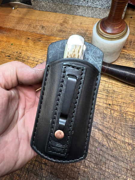 Folding Knife / Multitool Pocket Sheath with Clip