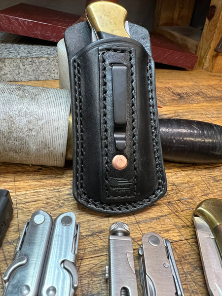 Folding Knife / Multitool Pocket Sheath with Clip