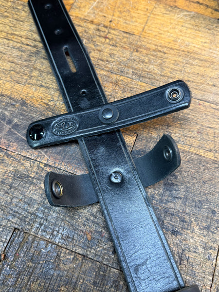 Leather Radio Strap Cord Keepers with Mounting Screw