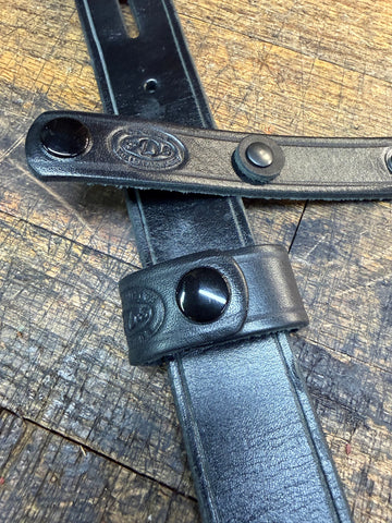Leather Radio Strap Cord Keepers with Mounting Screw