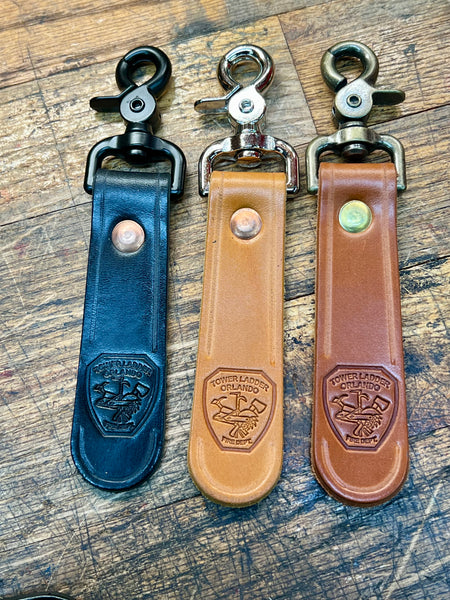 ORLANDO FIRE Leather Scissor Snap Key Lanyards