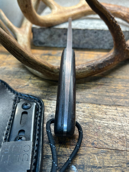Forged EDC / Hunter Knife / Black Wenge Scales