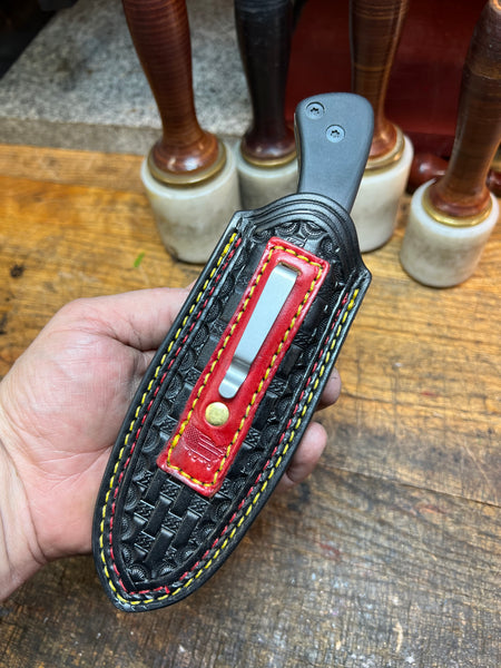 Fixed Blade Knife Sleeve with Slim Clip (Large)