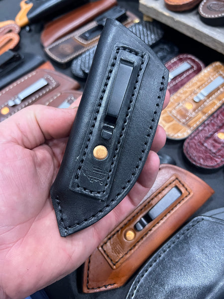 Fixed Blade Pocket Sheath with Slim Clip ( Taco Style )