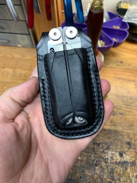 Multi Tool Custom Leather Case / Open Top Retention