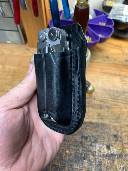 Multi Tool Custom Leather Case / Open Top Retention