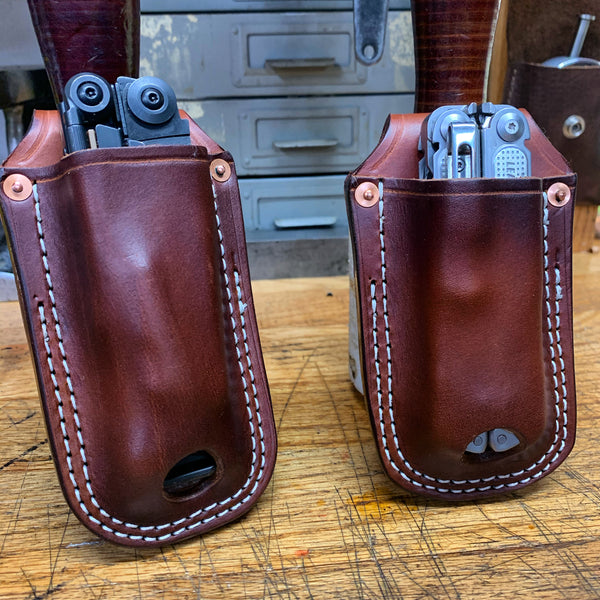 Multi Tool Custom Leather Case / Open Top Retention