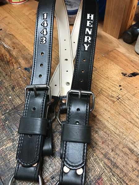 LEATHER LINED / Leather Bunker Gear Suspenders 1 3/4" Wide
