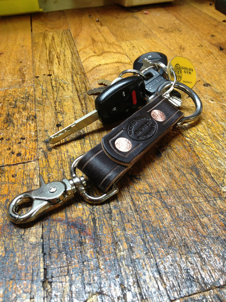 Triple Layered Leather Key Lanyard