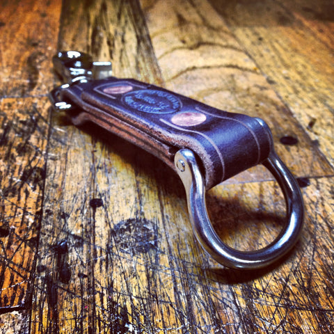 Triple Layered Leather Key Lanyard