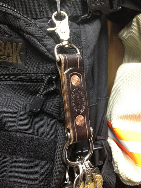 Triple Layered Leather Key Lanyard