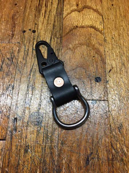 Blacked Out Utility Clip Lanyard / 1 Snap or Copper Rivet