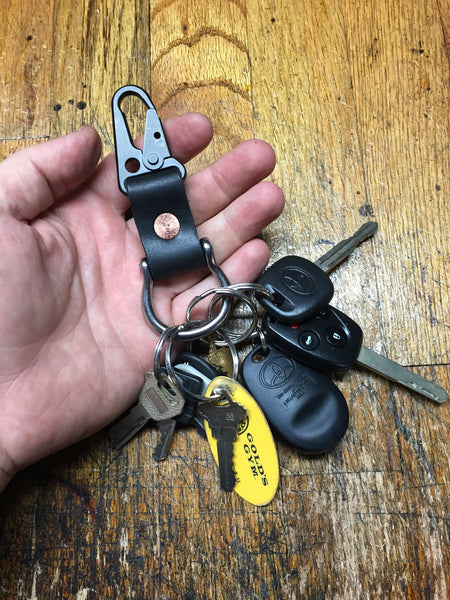 Blacked Out Utility Clip Lanyard / 1 Snap or Copper Rivet
