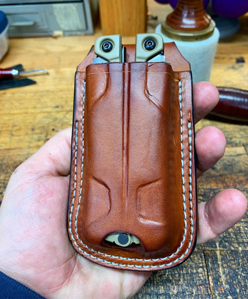 Multi Tool Custom Leather Case / Open Top Retention