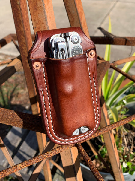 Multi Tool Custom Leather Case / Open Top Retention
