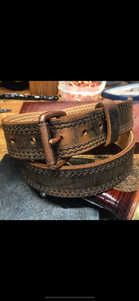 Buffalo Brown Veg-Tanned Lined Everyday Belt