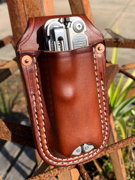 Multi Tool Custom Leather Case / Open Top Retention