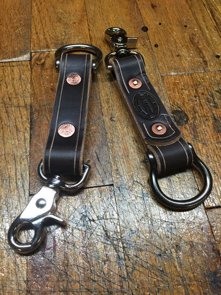 Triple Layered Leather Key Lanyard