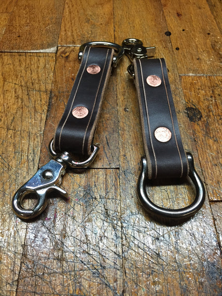 Triple Layered Leather Key Lanyard