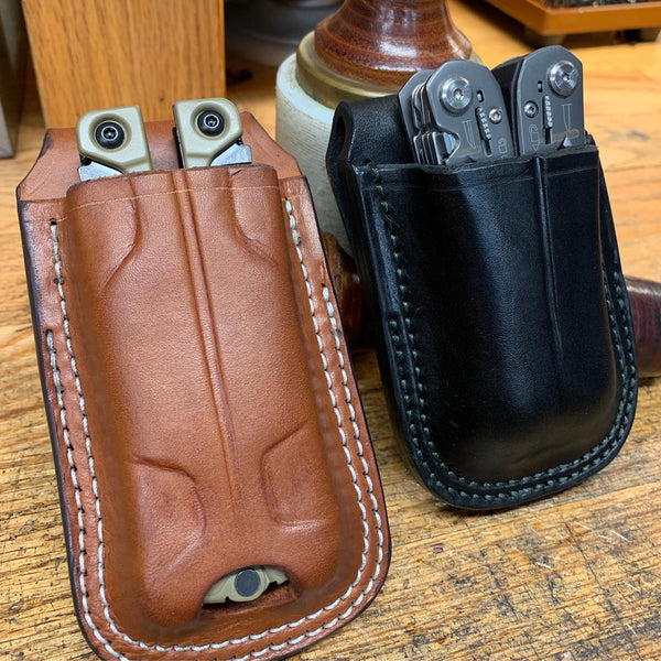Multi Tool Custom Leather Case / Open Top Retention