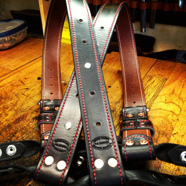 LEATHER LINED / Leather Bunker Gear Suspenders 1 3/4" Wide