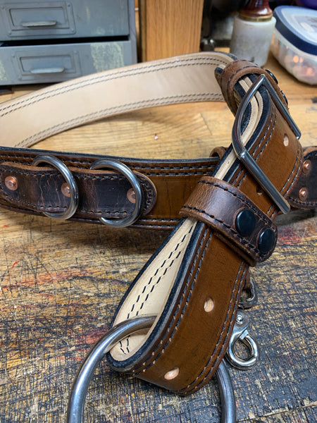 Premium Heavy Duty Leather Truck Belt /Axe Belt with Leather Lining